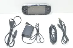 【送料無料】　SONY ソニー PSP-3000 ブラック ポータブルゲーム機 ACアダプター付き