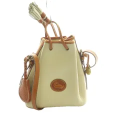 ドゥーニーアンドバーク DOONEY&BOURKE 巾着 ショルダーバッグ レザー アイボリー 茶 ブラウン /SS ■OS ■GY11