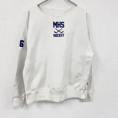 Champion　チャンピオン　リバースウィーブ　スウェット/トレーナー　刺繍ロゴ　白　ホワイト　古着【値引き交渉OK！】