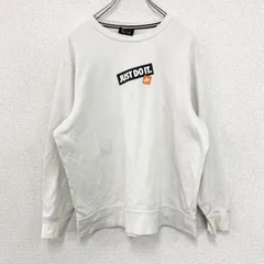 NIKE　ナイキ　JUST DO IT　スウェット/トレーナー　白　ホワイト　Lサイズ　古着【値引き交渉OK！】