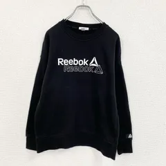 Reebok　リーボック　スウェット/トレーナー　デカロゴ　黒　ブラック　　古着【値引き交渉OK！】