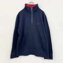 NAUTICA　ノーティカ　ハーフジップスウェット/トレーナー　紺　ネイビー　Lサイズ　古着【値引き交渉OK！】