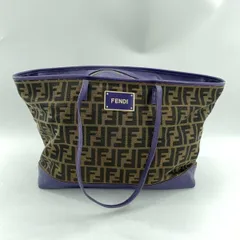 【中古】FENDI トートバッグ 8BH185-FQ8 ズッカ柄 ブラウン パープル フェンディ[10]のサムネイル