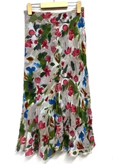 00s ヴィンテージ DRIES VAN NOTEN｜ドリスヴァンノッテン シルク100% フラワー ロングスカート KWY アーカイブ デッドストックのサムネイル