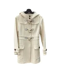 バーバリー Burberry ブルーレーベル BLUE LABEL ダッフルコート 内側ノバチェック 型押しロゴ ウール WOOL 毛 三陽商会 BEIGE  E1B08-407-02 コート ロゴ ベージュ SIZE38 104LT-496