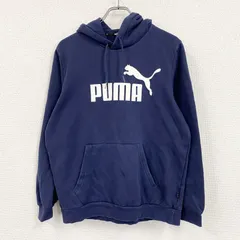 PUMA　プーマ　スウェットパーカー/フーディー　紺　ネイビー　Mサイズ　古着【値引き交渉OK！】