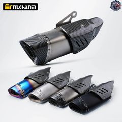 リアルカーボン エンドチタン マフラー サイレンサー＜NO.3＞ 全長30