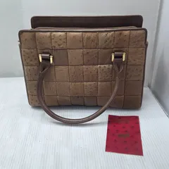 5 S04474 OSTRICH オーストリッチ ハンドバッグvトート ビジネスバッッグ パッチワーク  鞄 ブランド