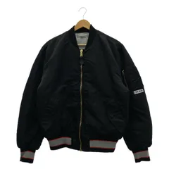 【中古】ALPHA × ONAIR MA-1 リバーシブルフライトジャケット サイズM 黒 アルファ[91]