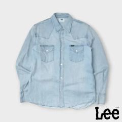 美品 フランク&アイリーン LUKE SWTD ウォッシュド 加工 デニムシャツ