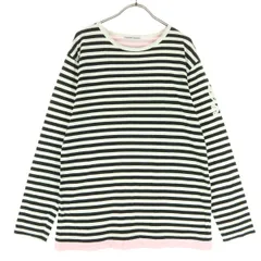 TSUMORI CHISATO ツモリチサト ボーダー柄 長袖 Tシャツ 2 ブラック系 ロンT アイボリー ピンク レディース 古着のサムネイル