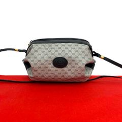 極 美品 GUCCI グッチ オールドグッチ ヴィンテージ マイクロGG ロゴ