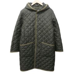 美品】Gymphlex ハンドキルトダウンコートフード付き オリーブグリーン