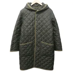 トラディショナルウェザーウェア Traditional Weatherwear MALET キルティングコート 中綿ジャケット フード ロング 38 約M カーキグリーン 系 0307のサムネイル