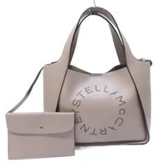 ステラマッカートニー STELLA McCARTNEY クロスボディバッグ 2WAY ショルダーバッグ ハンドバッグ サークルロゴ パンチング ポーチ付 ベージュ 系 SP23 513860 ☆AA★