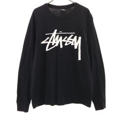 OLD STUSSY ロングスリーブサーマルT ブラック 表記(L) USA製 - メルカリ