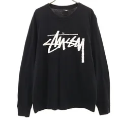 STUSSY ステューシー 長袖 Tシャツ M ブラック ロンT メンズ 古着