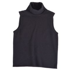 美品 HERMESノースリーブニット カシミヤ タートルネック ゴルチエ期