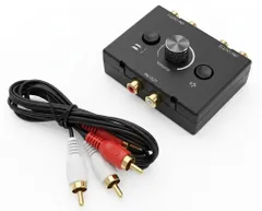 RCA ステレオ オーディオスイッチャー 双方向 2入力1出力/1入力2出力 電源不要 切り替え[定形外郵便、送料無料]mer007のサムネイル