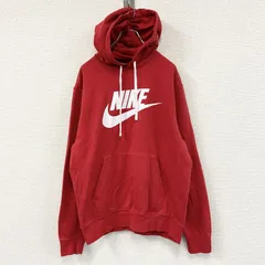 NIKE　ナイキ　スウェットパーカー/フーディー　スウッシュ　デカロゴ　赤　レッド　Mサイズ　古着【値引き交渉OK！】