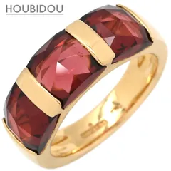 ルジアダ RUGIADA リング 指輪 ガーネット レッド×イエローゴールド Au750 18K 18金 ローズカット デザインリング  13号【中古】のサムネイル