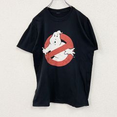 반소매 프린트 무비 T셔츠 GHOST BBUSTERS 고스트 버스터스 호러 블랙 블랙 헌옷[가격 인하 교섭 OK!]