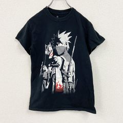 NARUTO 나루토 질풍 반소매 애니메이션 프린트 T셔츠 주간 소년 점프 키노바 숨은 마을 블랙 블랙 S사이즈 헌옷[가격 인하 교섭 OK!]