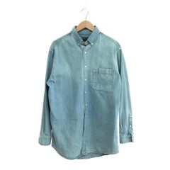 10607【美品・即完売モデル】バレンシアガ☆背面ロゴデニム中シャツ 