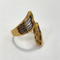 K18 Pt900 コンビ ダイヤモンド リング 0.07ct 11号 - メルカリ