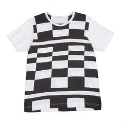 フランス製 コムデギャルソン シャツ 幾何学 パッチワーク Tシャツ (黒