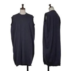 メゾンマルタンマルジェラMaison Martin Margiela 4 ウールロングニットベスト 紺Mのサムネイル