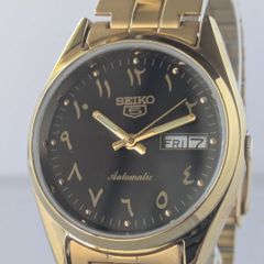 【希少ヴィンテージ完動品】80'sセイコー　レトロ　置き時計　 からくり OH済・稼働品】セイコー5 自動巻き 80s ヴィンテージ☆希少黒文字盤