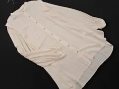 Discoat ディスコート バンドカラー ロング シャツ sizeF/オフホワイト ■◇ レディース