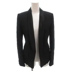 バルマン BALMAIN テーラードジャケット スペアカラー 羽織り ウール 36 黒 ブラック /FF ■GY62のサムネイル