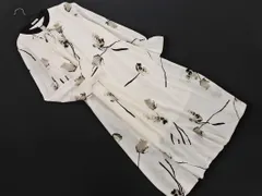 axes femme アクシーズファム 花柄 ロング ワンピース sizeF/白ｘ黒 ■◇ レディース
