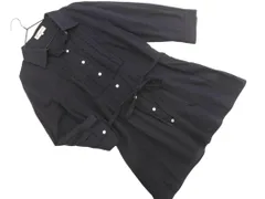 Aylesbury アリスバーリー ウエストリボン付き ７分袖 ブラウス シャツ size11/紺 ■◇ レディース