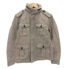 ピーエスポールスミス PS Paul Smith ジャケット S 麻 リネン グレンチェック エポレット グレー /AEのサムネイル