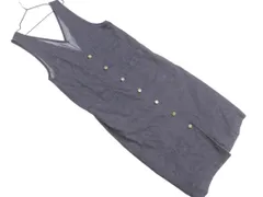 SLOBE IENA スローブイエナ リネン混 ジャンパー デニムスカート ワンピース size36/紺 ■◇ レディースのサムネイル