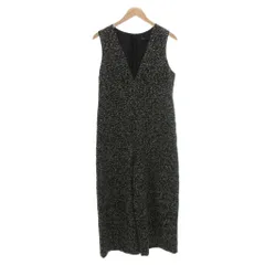 ザラウーマン ZARA WOMAN オールインワン M ツイード Vネック 黒 ブラック /NUのサムネイル