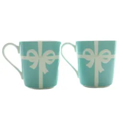 ティファニー TIFFANY & CO. ブルーリボンマグカップ コップ 食器 ペア 2点セット バイカラー ティファニーブルー 白 ホワイト /BB ■OH ■GY18のサムネイル