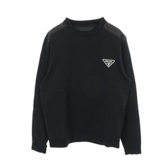 極美品 PRADA プラダ 三角ロゴ ナイロン ドッキング 長袖ニット 