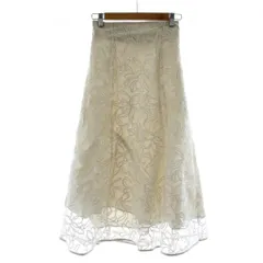 トッコ TOCCO ロングスカート フレア M 白 ホワイト レース /RRのサムネイル