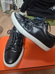 極美品】HERMES エルメス レザースニーカー ブラック28.5㎝ - メルカリ