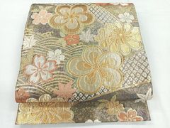 V3466 ○高級 正絹 唐織 六通 袋帯 - メルカリ