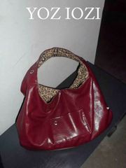 Women's Tote Bag, Canvas Chic Leopard Print Reversible Tote Bag, Large Capacity Student Shoulder Bag, Burgundy, College Girl, Street & Japanese Style Women's Bag, Fashionable Bordeaux