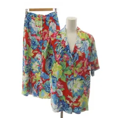 ケンゾー KENZO セットアップ シャツ ブラウス 半袖 フレアスカート ロング 2 マルチカラー 花柄 3031166, 3031169 /RRのサムネイル