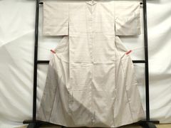 紅花紬 正絹 中古 グレー 無地 mym233 - メルカリ