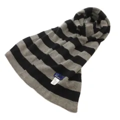 フレッドペリー FRED PERRY マフラー ストール ボーダー ウール混 バイカラー グレー ブラック /FFのサムネイル