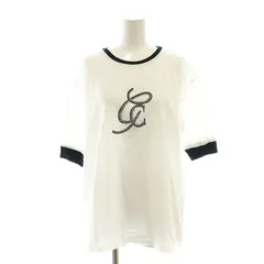 グレースクラス GRACE Class ラインストーン装飾リンガーTシャツ カットソー 半袖 36 白 ホワイト 黒 ブラック /AT ■OS ■SHのサムネイル