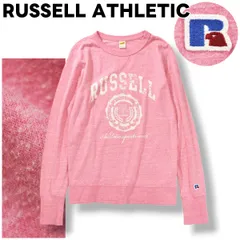 ラッセル アスレチック RUSSELL ATHLETIC 長袖 ロングスリーブ 3段 カレッジロゴ Tシャツ トップス カットソー アメカジ ストリート スウェット トレーナー M ピンク メンズのサムネイル